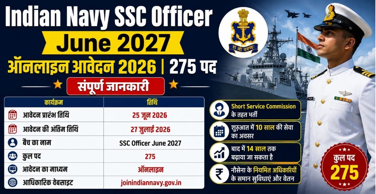 Indian Navy SSC Officer June 2027 Notification