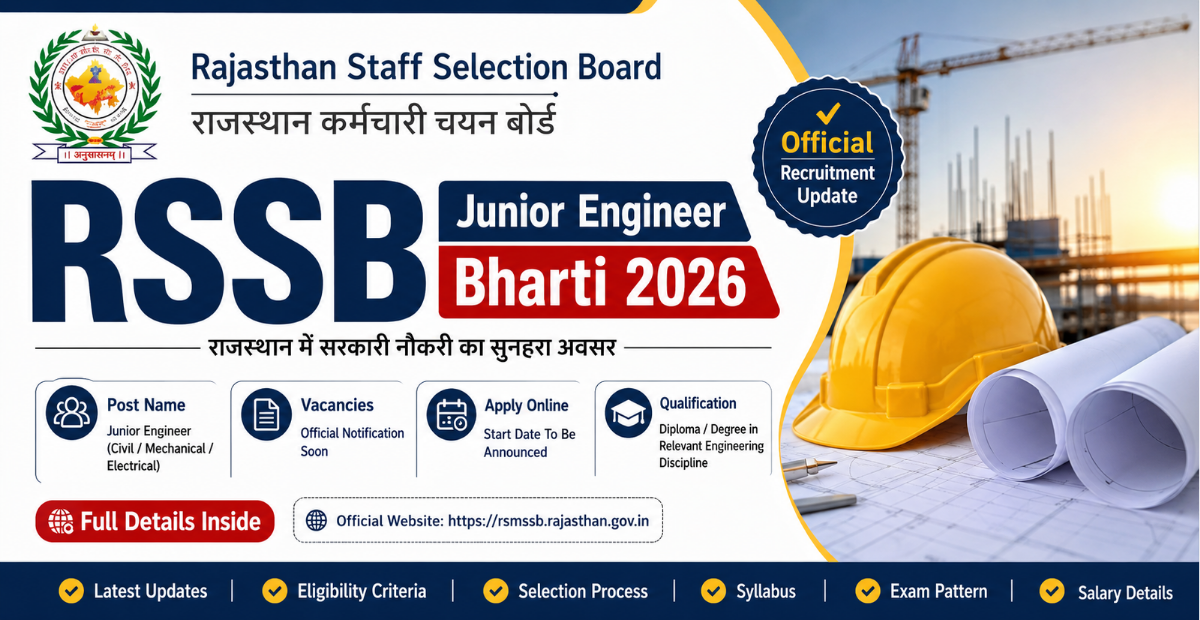 RSSB Junior Engineer Bharti 2026